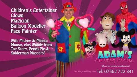 Adam's Amazing Parties! Children's Entertainer Clown Balloon Modeller Magician Mascot Mickey Minnie photo